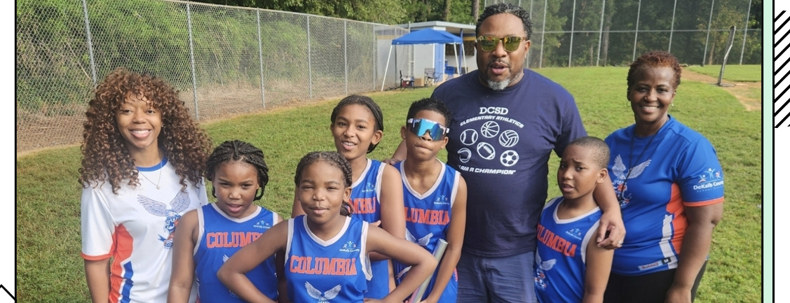 CES Track Team with Coach Jackson, Principal Hardy and Dr. Horton